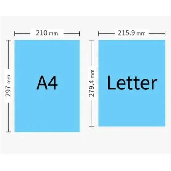 Văn Phòng Phẩm Online | Giá Tốt | Giao Tận Nơi 18 Hình ảnh so sánh kích thước giấy Letter và A4